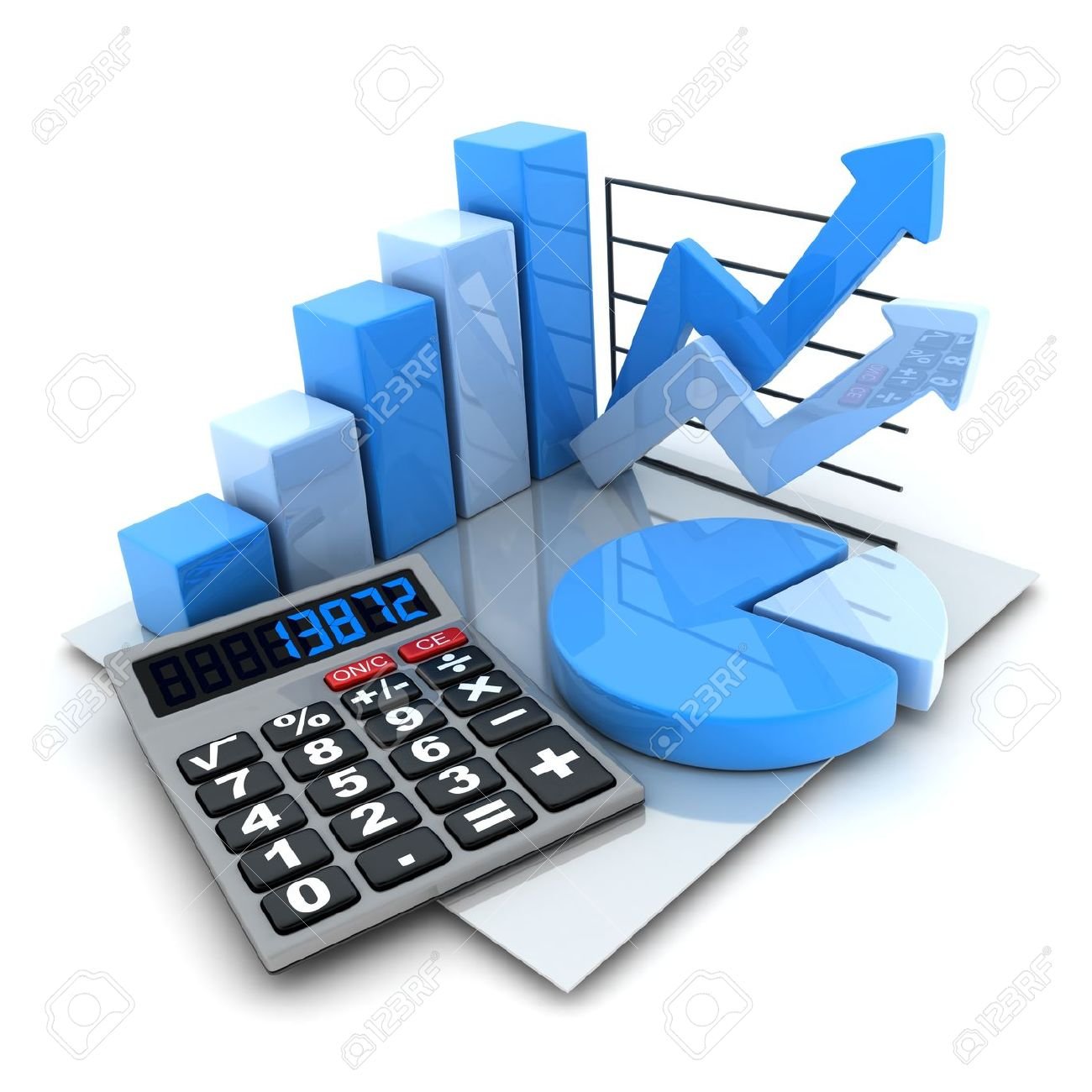 17997323-Symbol-diagrams-done-in-3d-white-background-Stock-Photo-accounting-finance-graph